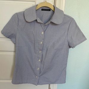 Brandy Melville Blue and White stripe shirt (Excellent condition)